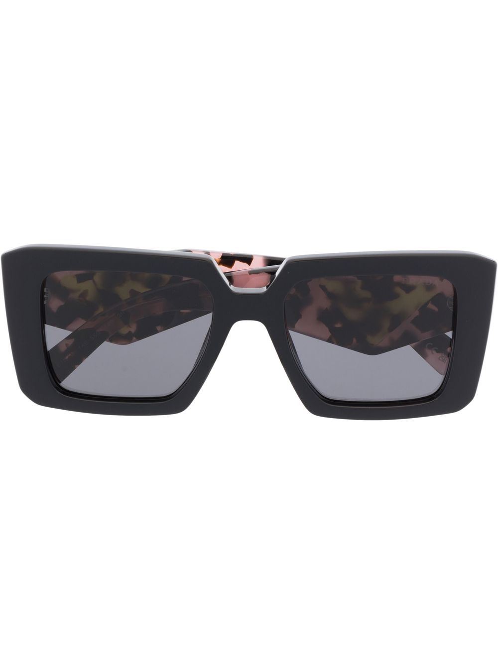 Prada Eyewear Symbole 超大方框太阳眼镜 - 黑色