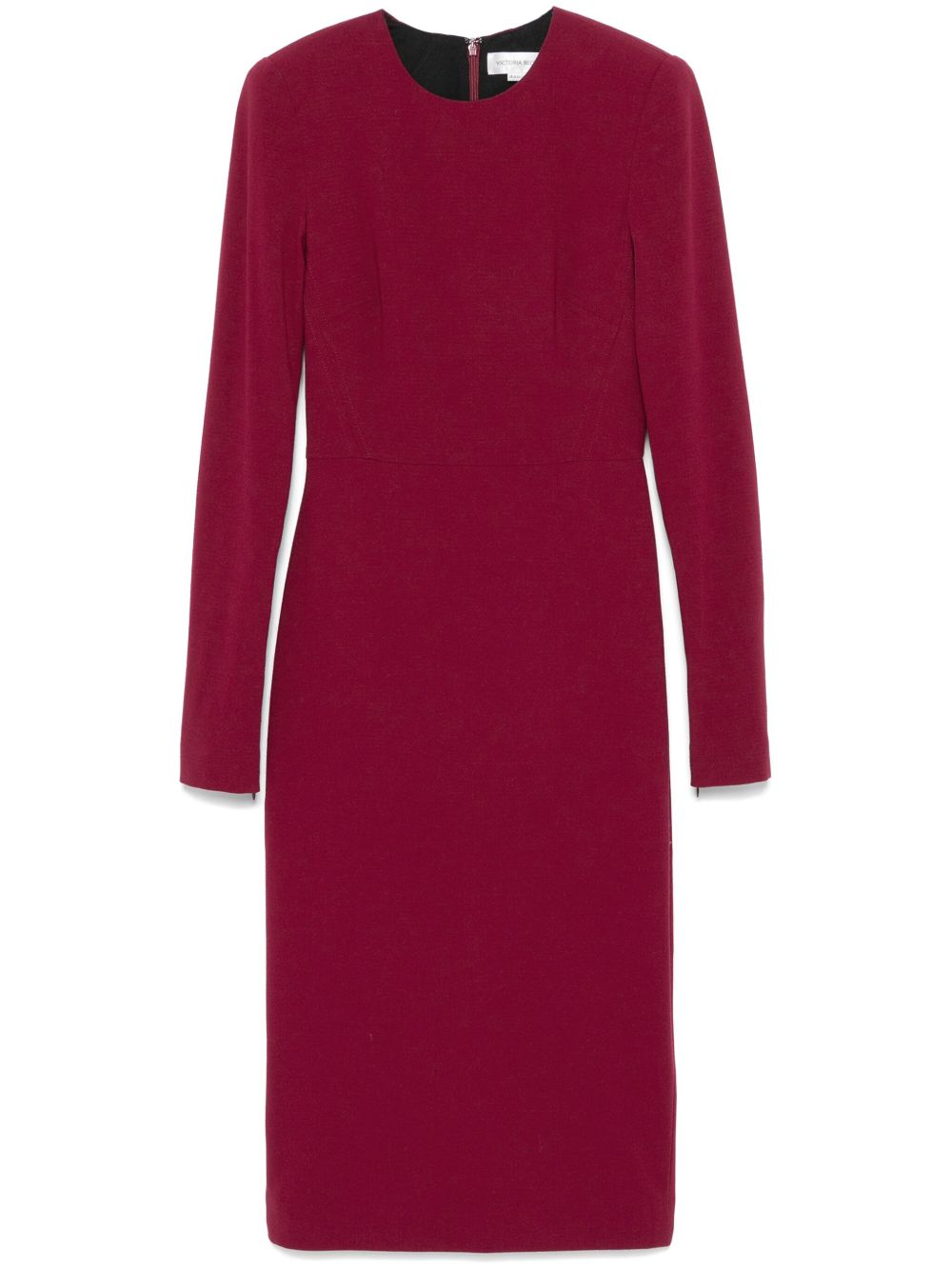 Victoria Beckham 绉纱中长连衣裙 - 红色