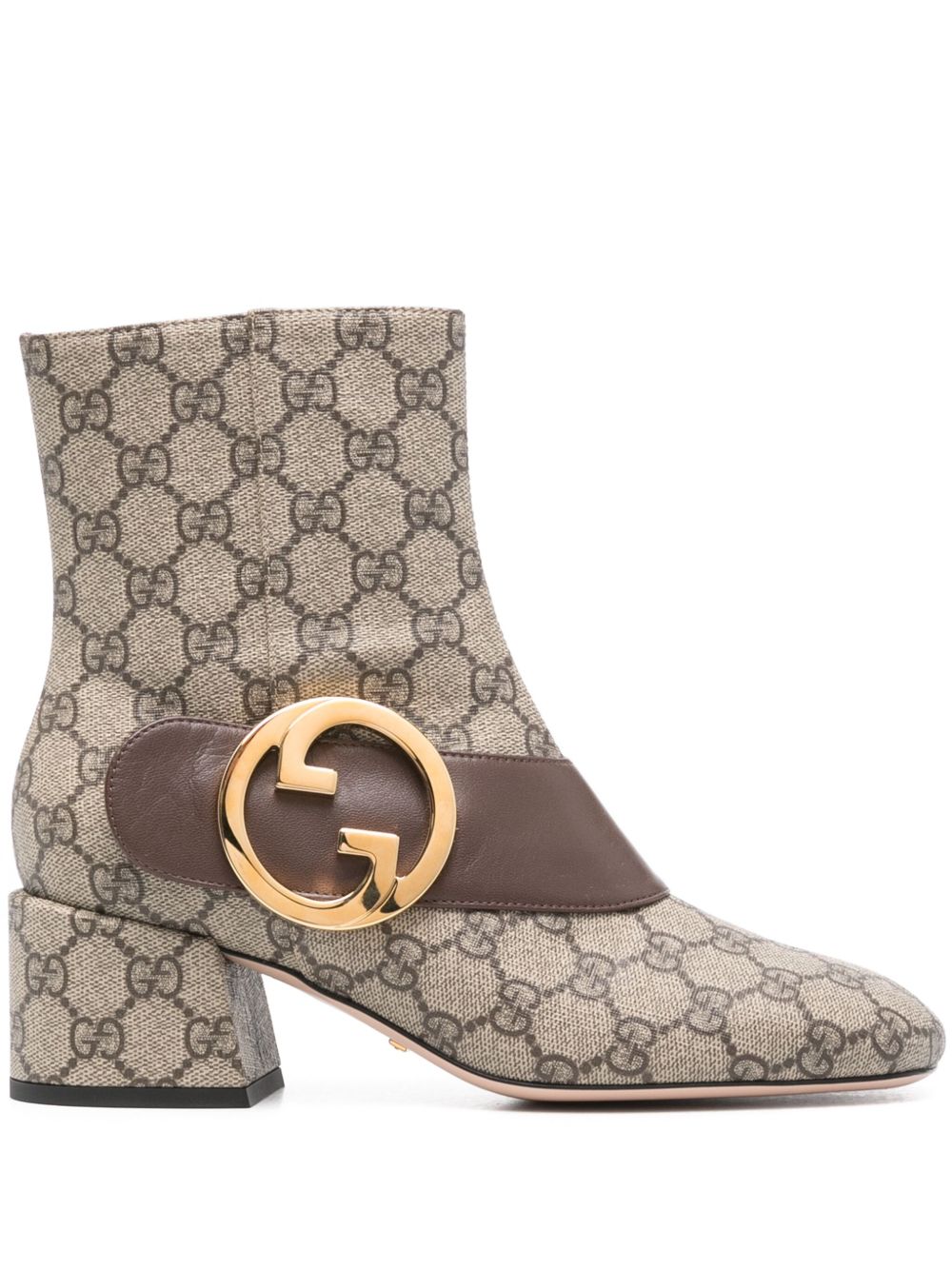 Gucci Blondie GG Supreme 及踝靴 - 中性色