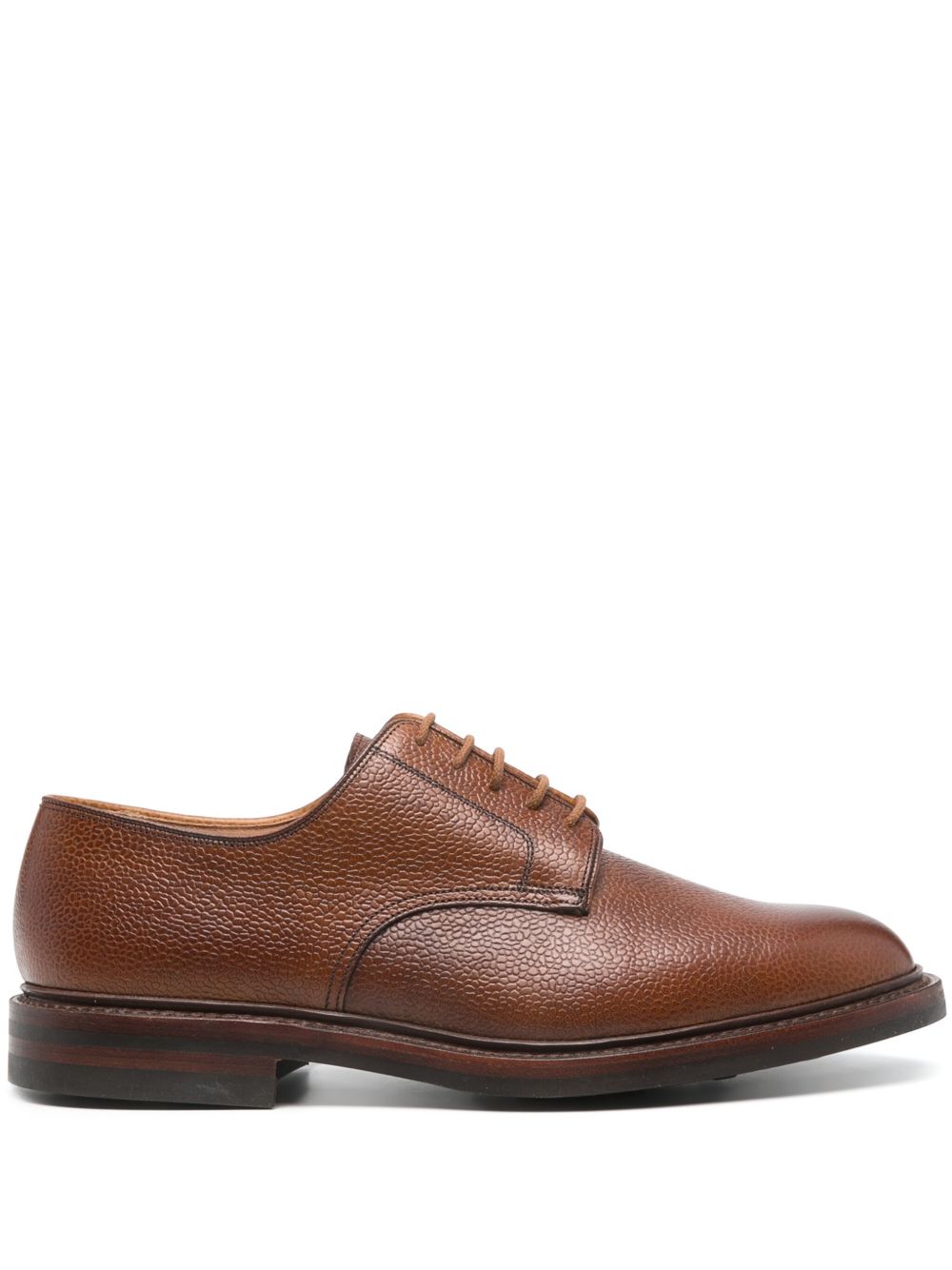 Crockett & Jones Gasmere 皮质德比鞋 - 褐色
