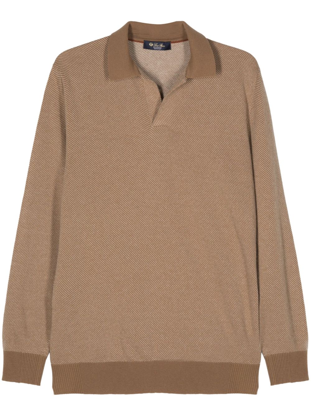 Loro Piana 羊绒密织polo衫 - 褐色