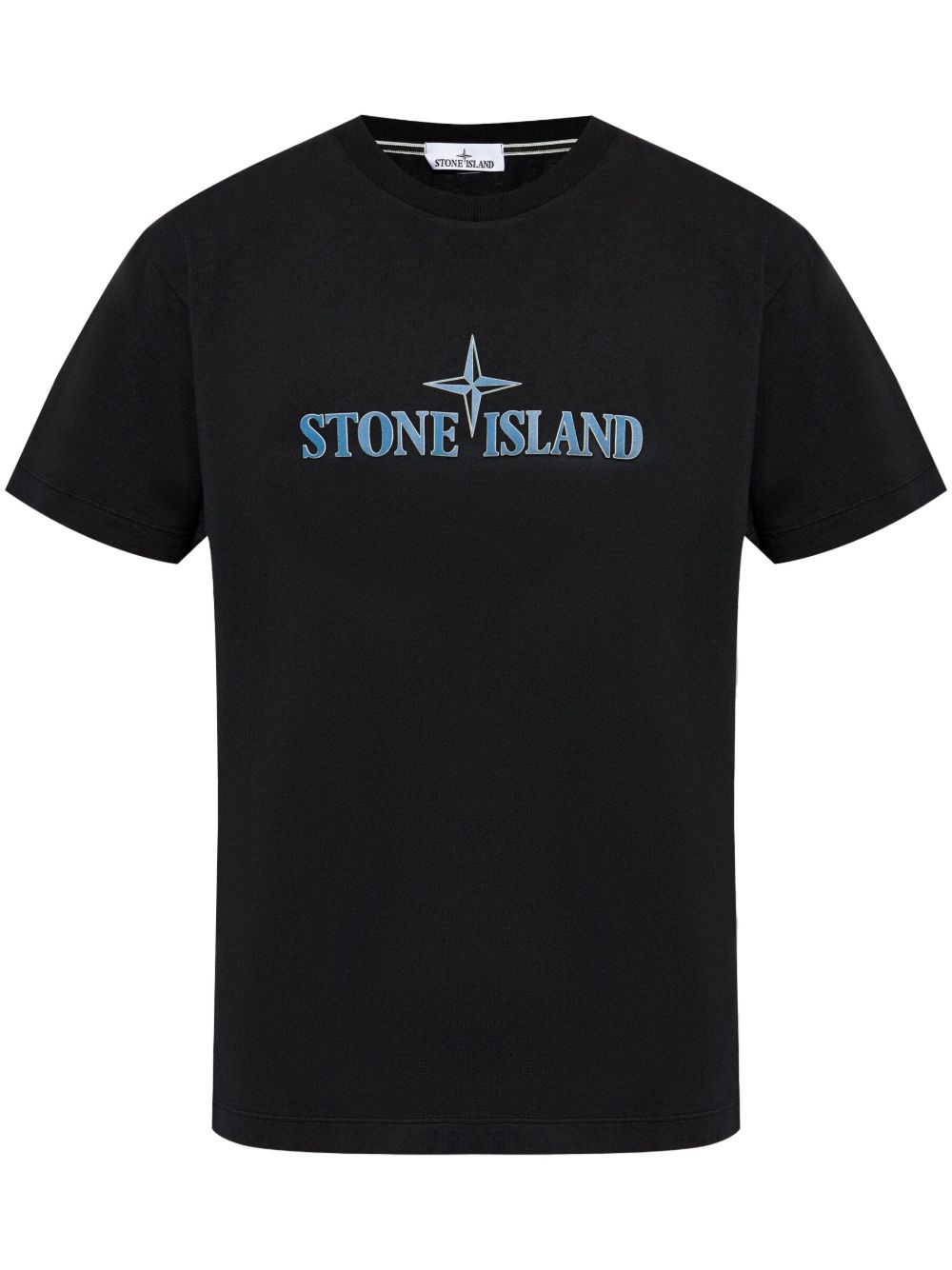 Stone Island 罗盘印花棉T恤 - 黑色