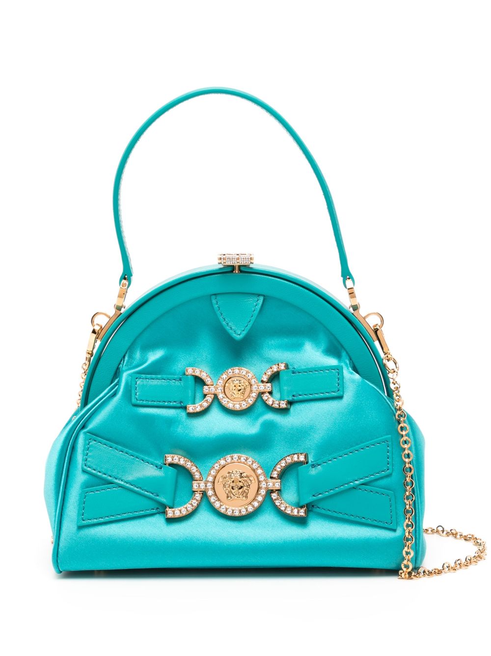 Versace Medusa '95 丝缎手提包 - 绿色