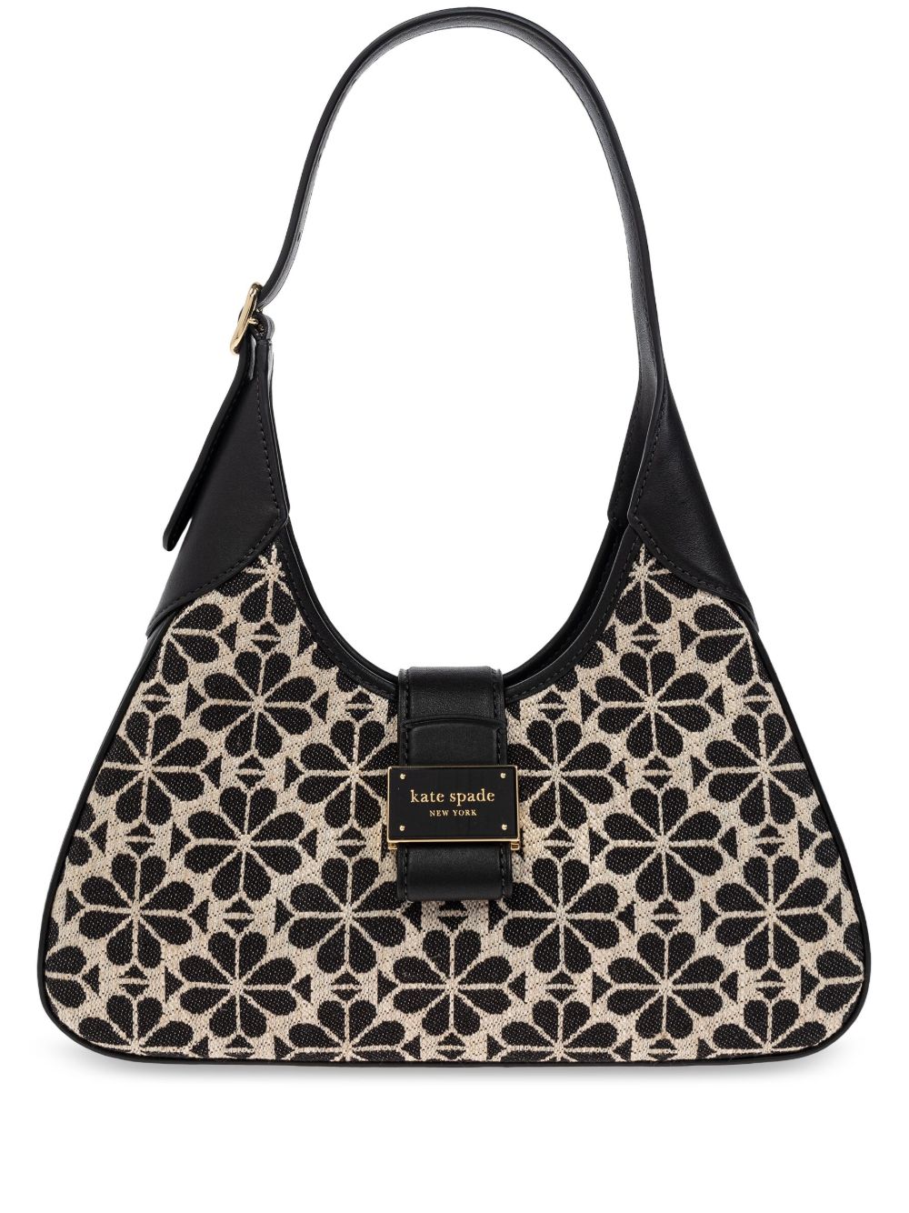 Kate Spade Nouveau 花卉提花小号单肩包 - 黑色