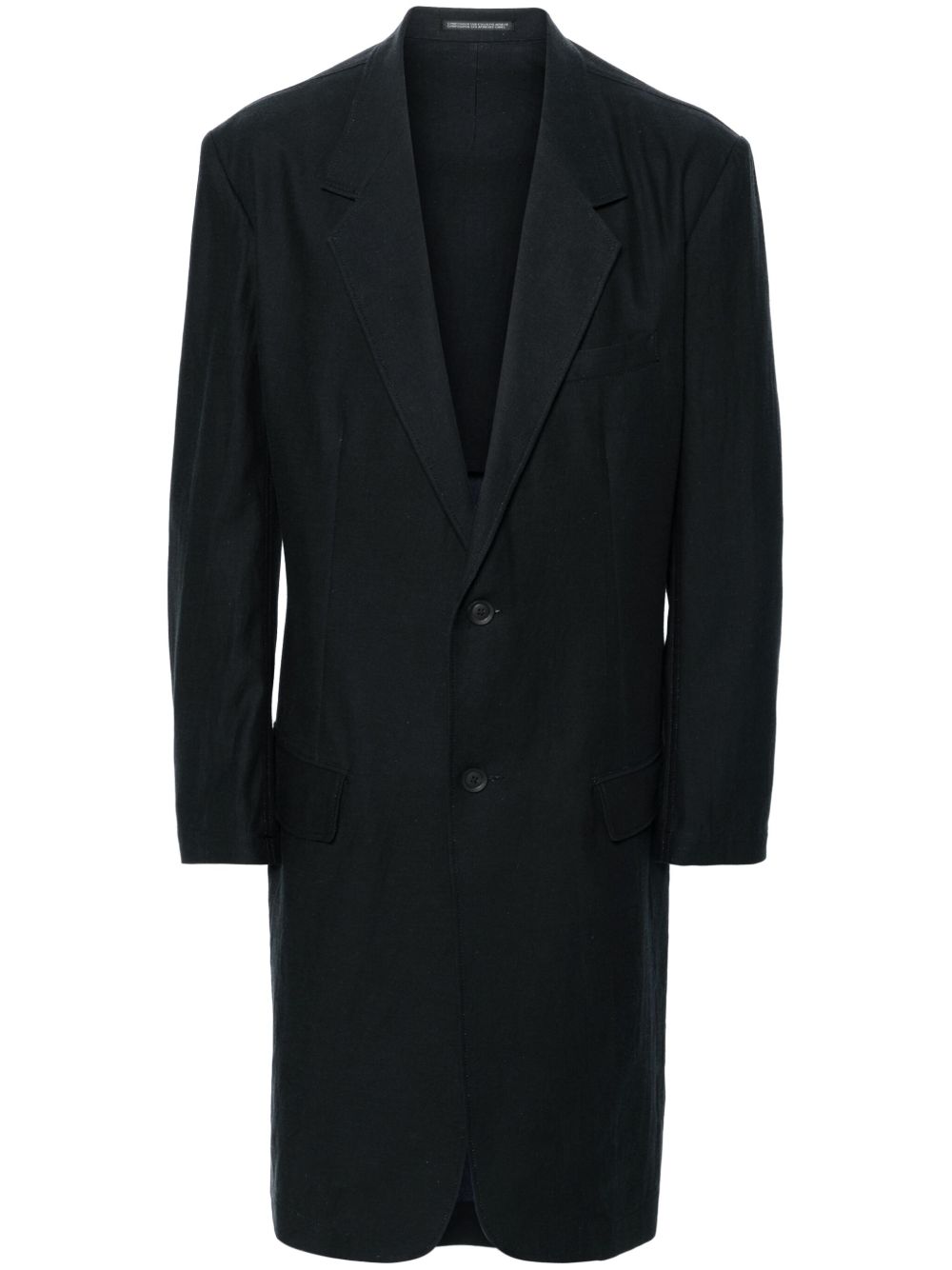 Yohji Yamamoto 图案印花外套 - 黑色