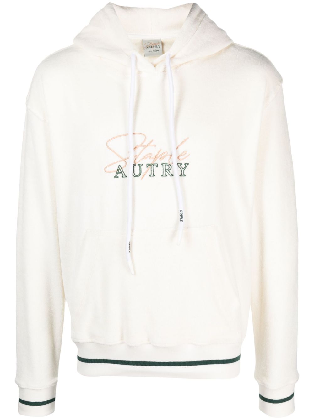 Autry x Jeff Staple logo刺绣连帽衫 - 白色
