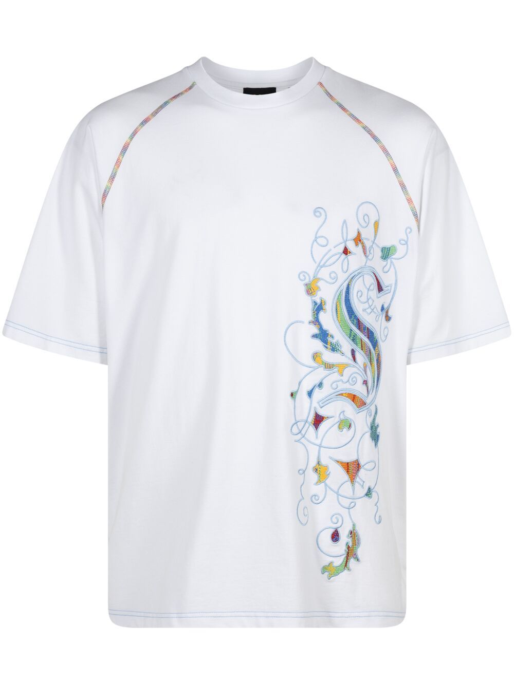 Supreme x Coogi 图案刺绣棉T恤 - 白色