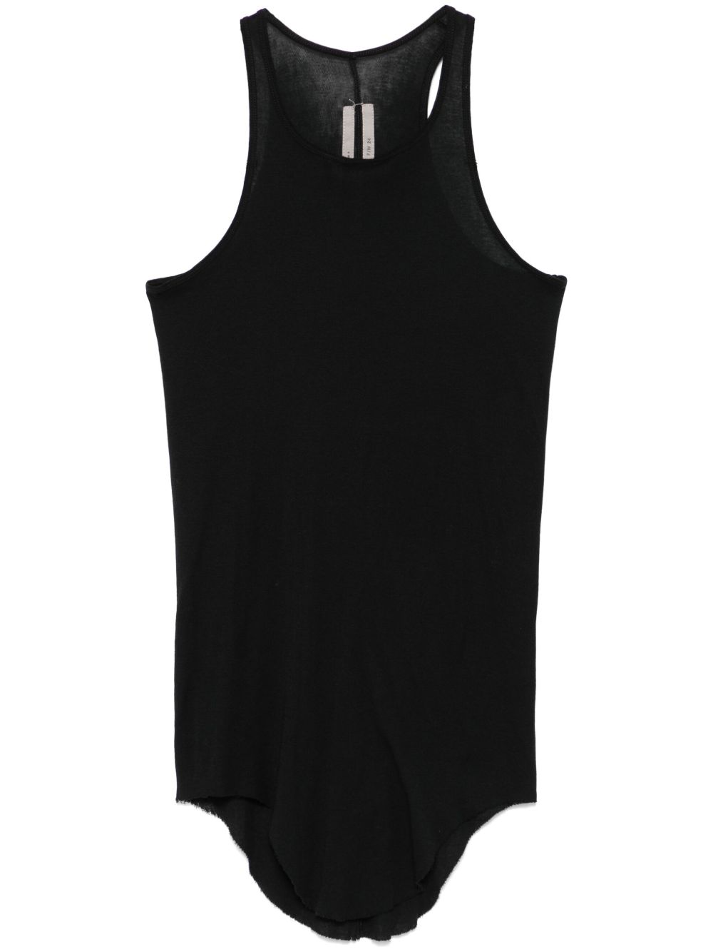 Rick Owens 细罗纹坦克背心 - 黑色