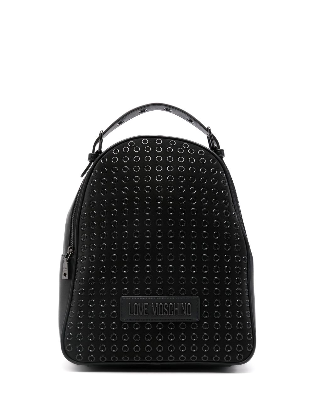 Love Moschino 标贴双肩包 - 黑色