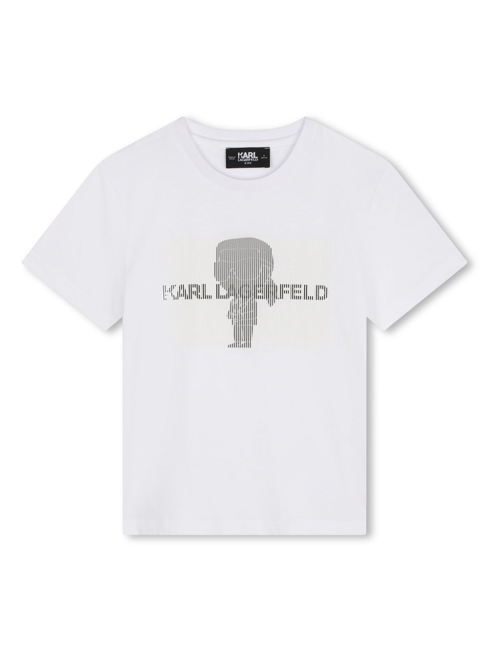 Karl Lagerfeld Kids Ikon 棉T恤 - 白色