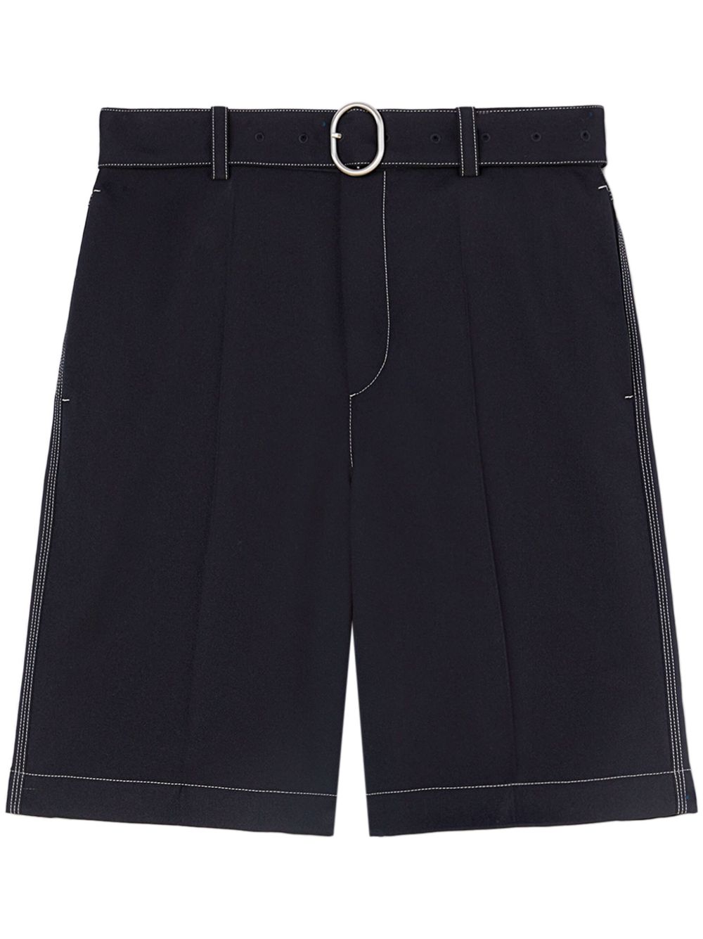 Jil Sander 束腰短裤 - 蓝色