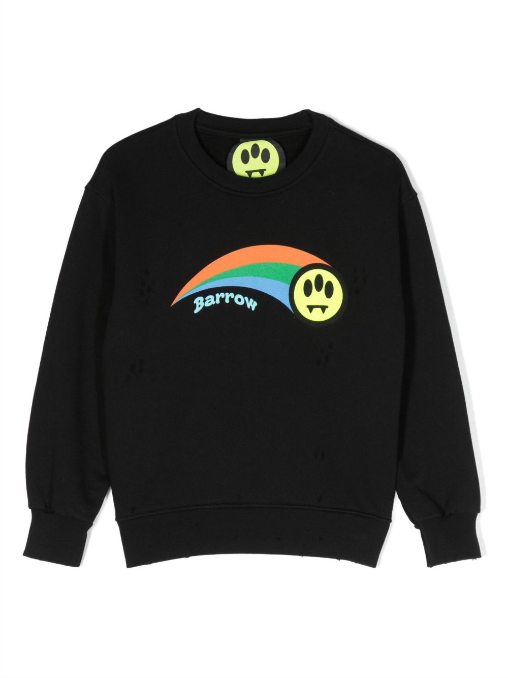 Barrow kids logo印花棉卫衣 - 黑色
