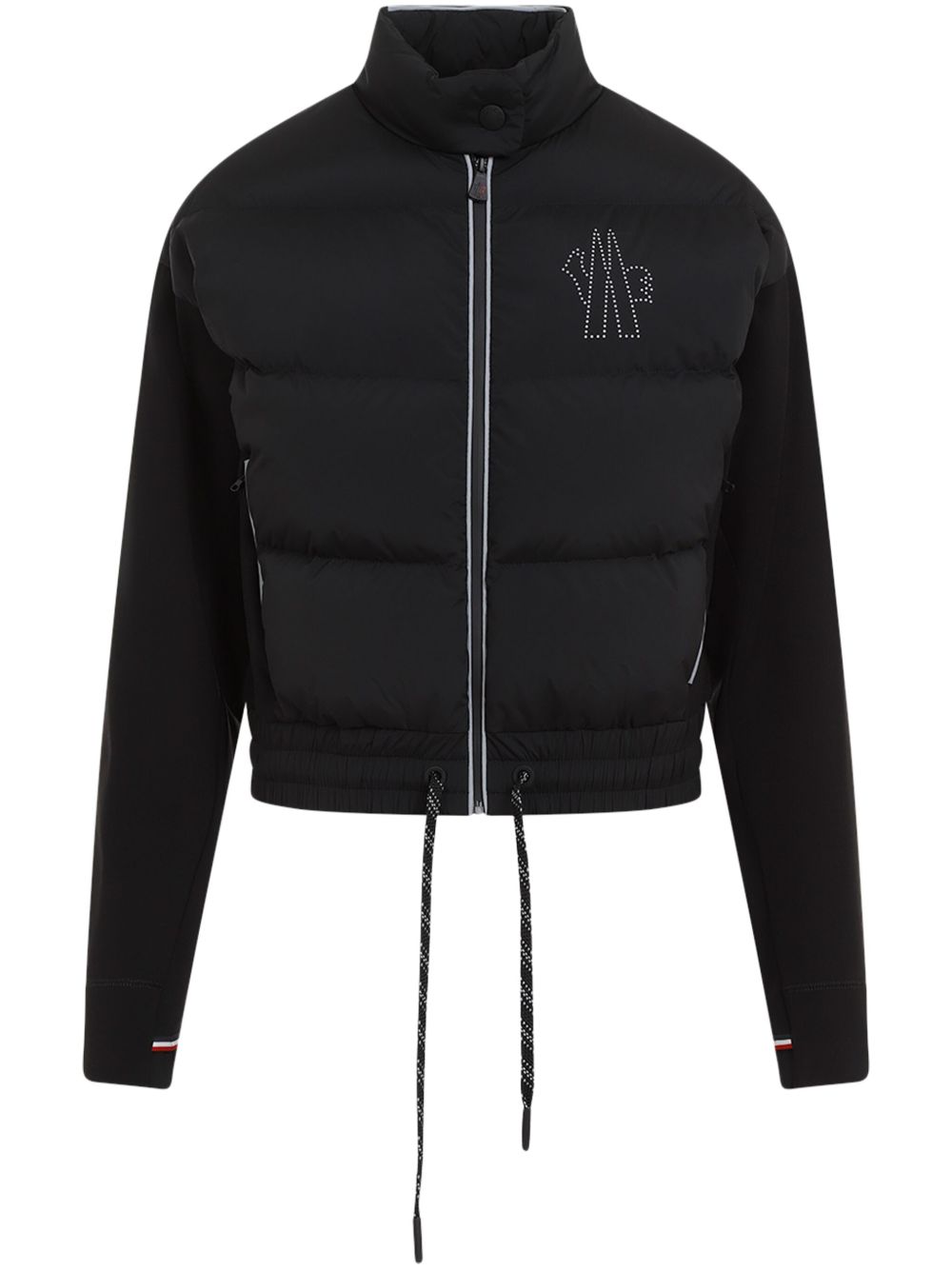Moncler Grenoble logo贴花填充夹克 - 黑色
