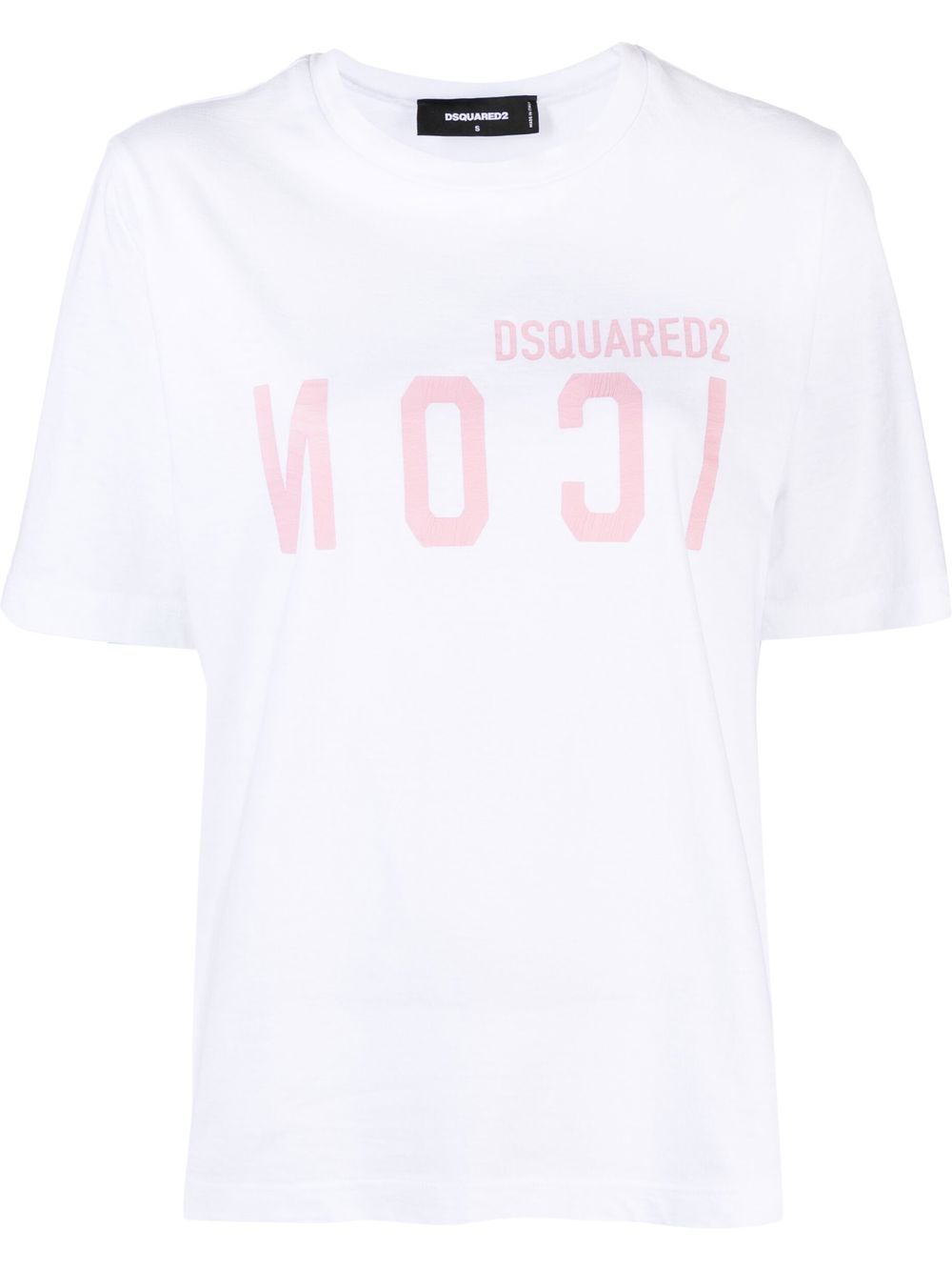 DSQUARED2 logo印花短袖T恤 - 白色