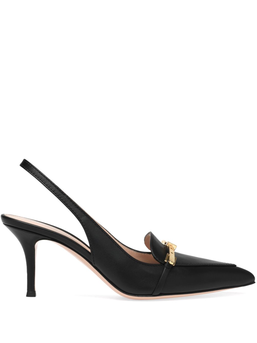 Gianvito Rossi Carrey 裹踝中跟鞋 - 黑色