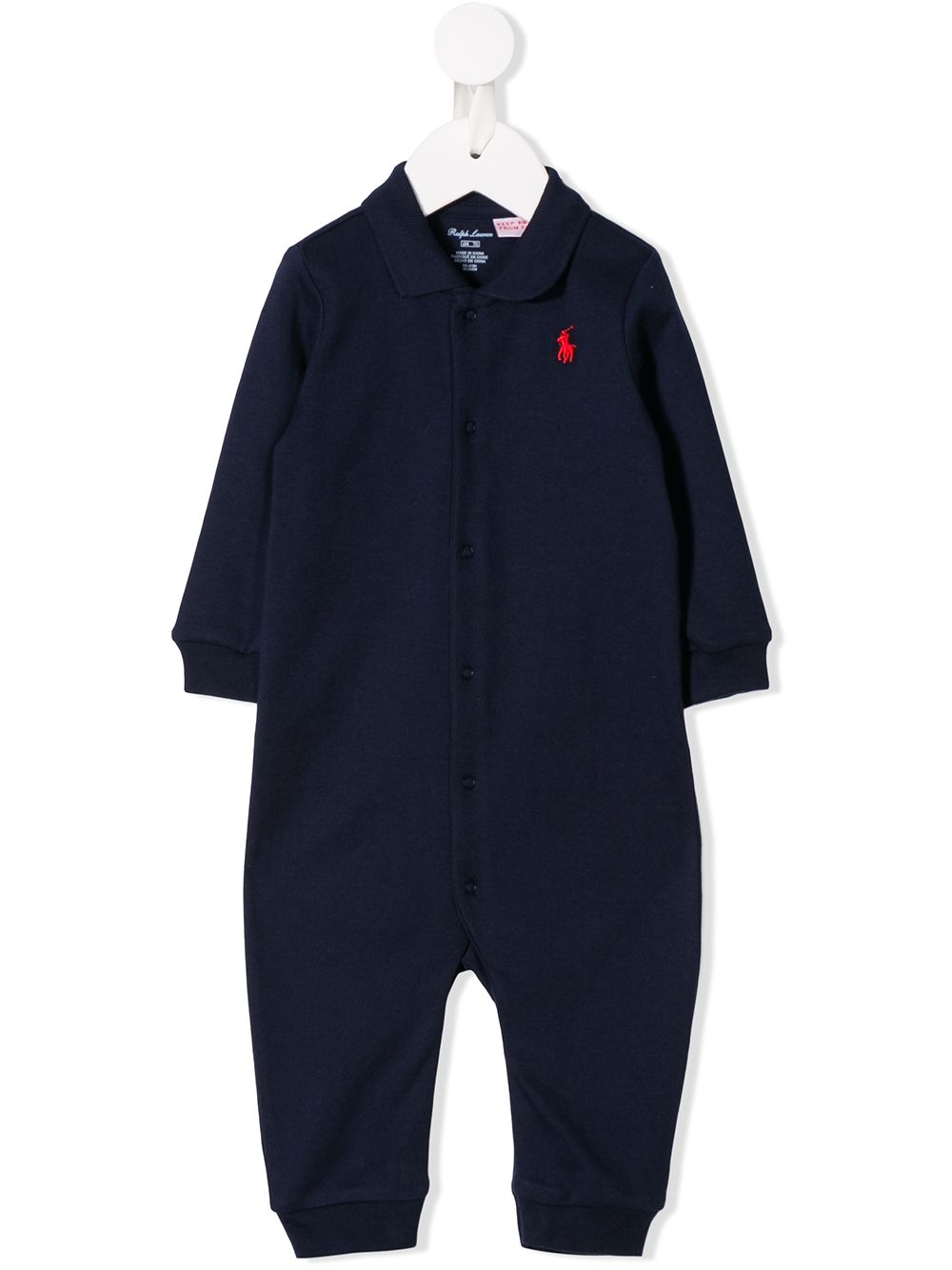 POLO RALPH LAUREN KIDS 搭扣连体衣 - 蓝色