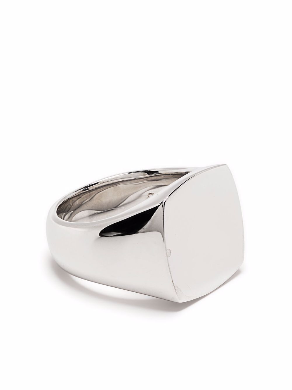 Tom Wood Cushion Polished 图章戒指 - 银色