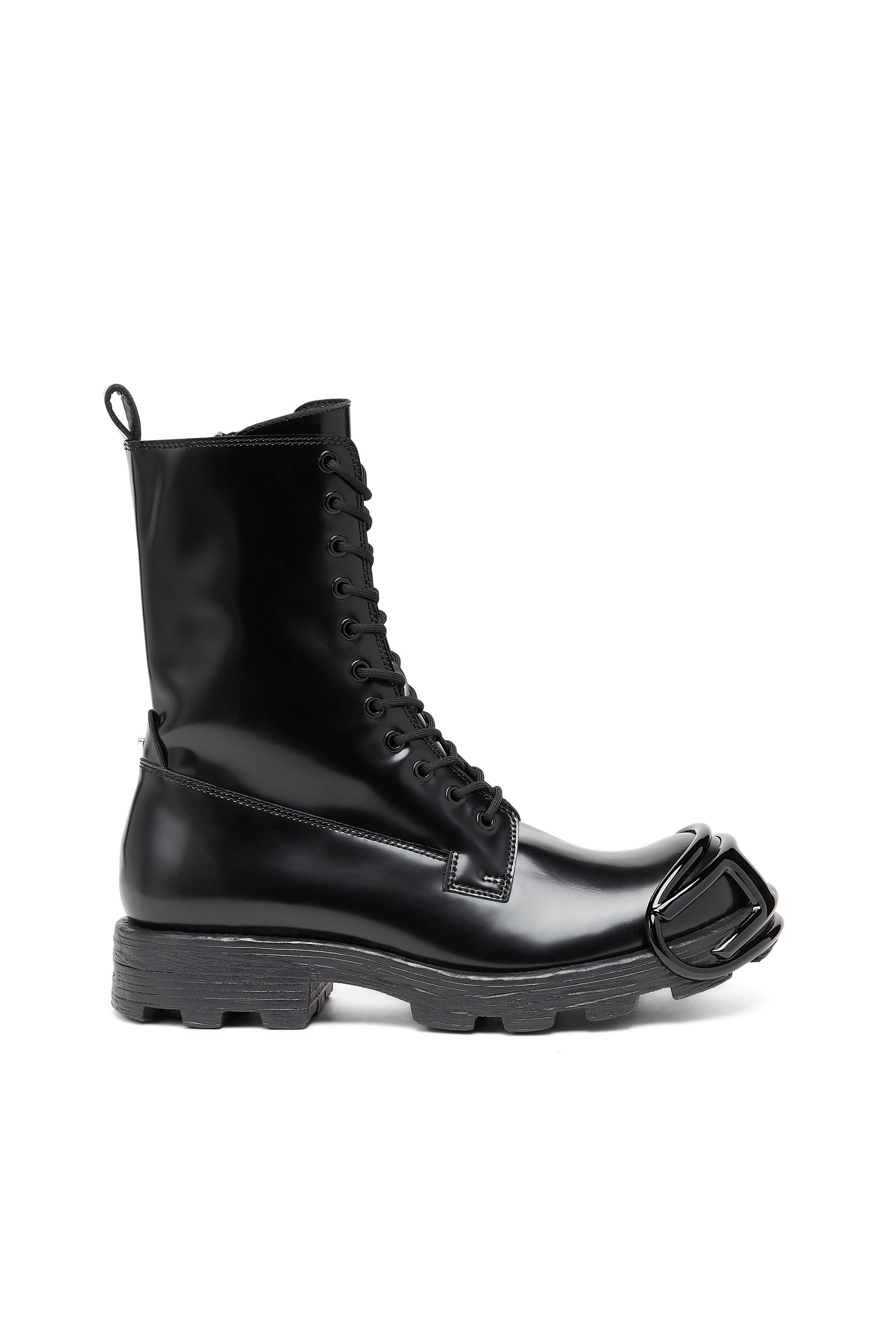 Diesel - D-Hammer-Leather boots with oval D toe guard - Boots - Man - Black