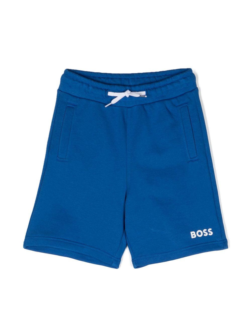 BOSS Kidswear logo印花运动短裤 - 蓝色