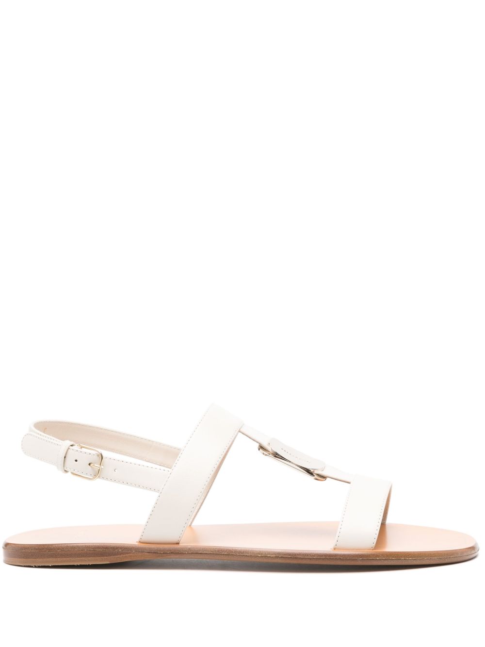 Ferragamo Capri 皮质凉鞋 - 中性色