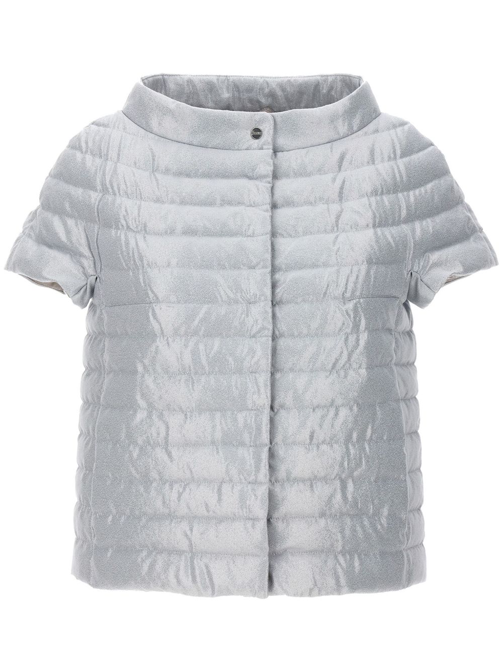 Herno metallic-effect puffer jacket - 灰色