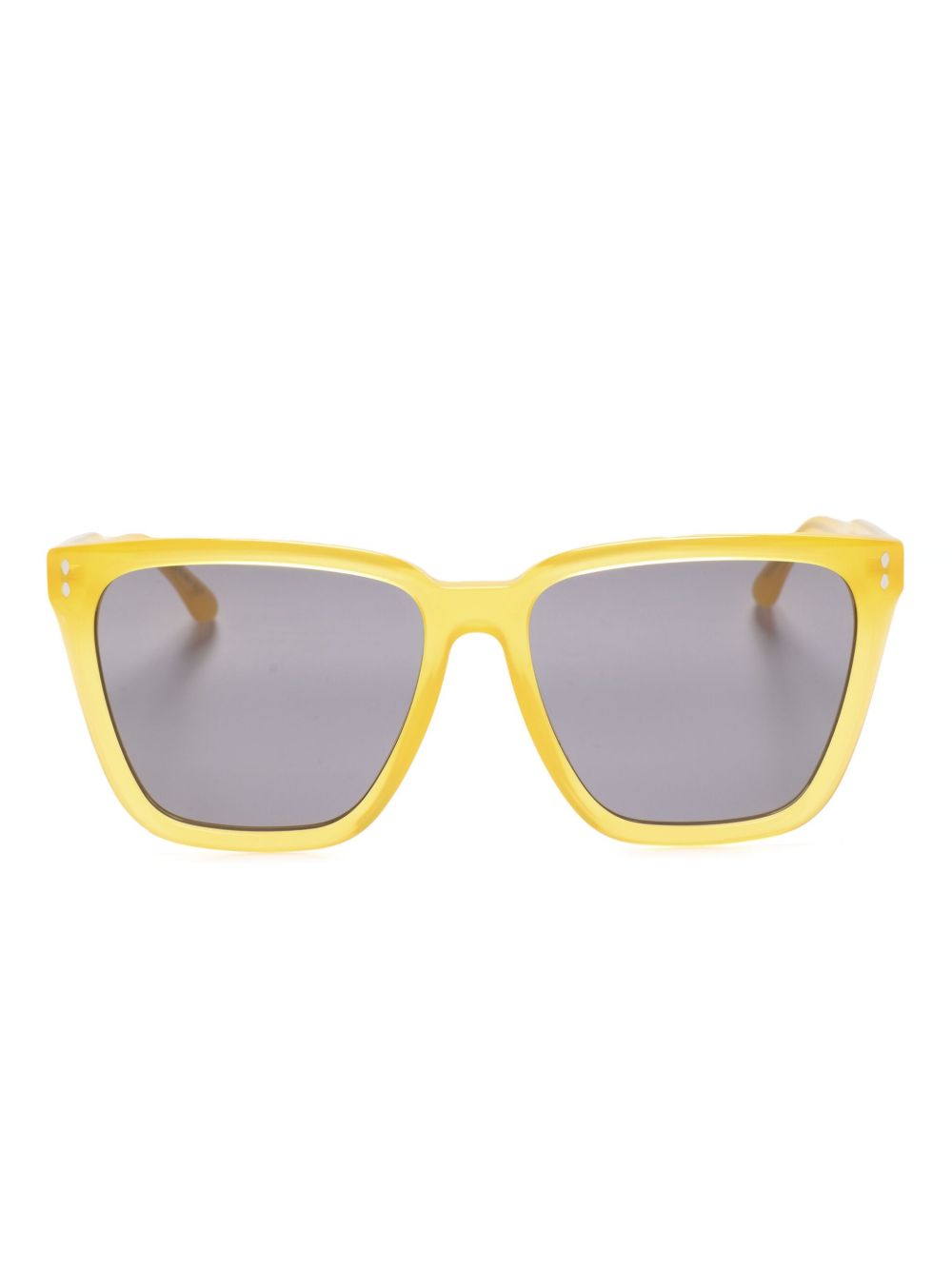 Isabel Marant Eyewear 有色镜片方框太阳眼镜 - 黄色