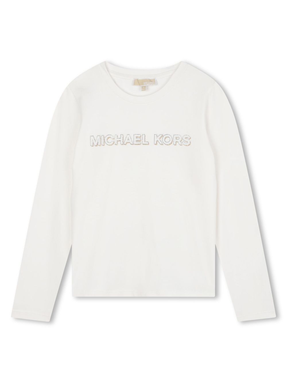 Michael Kors Kids logo印花棉T恤 - 白色