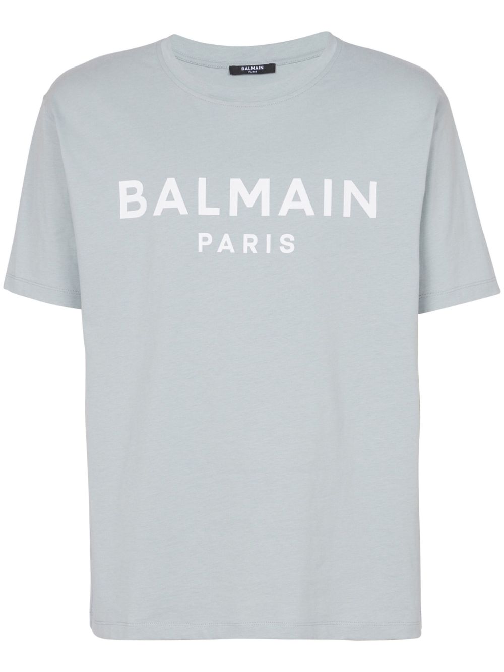 Balmain logo印花棉T恤 - 灰色