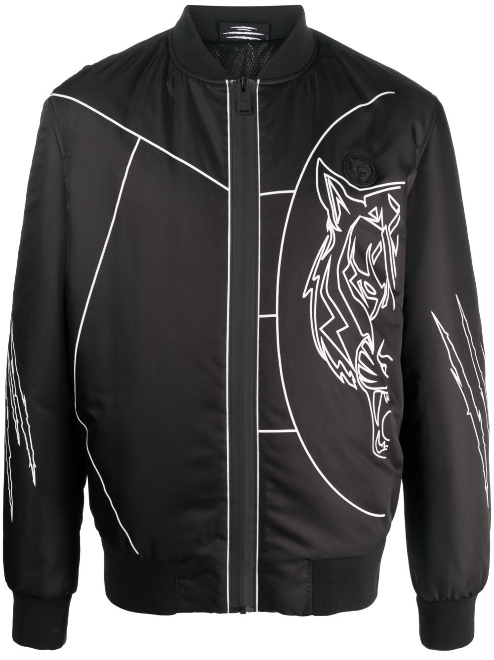 Plein Sport Tiger Court Edition 飞行员夹克 - 黑色