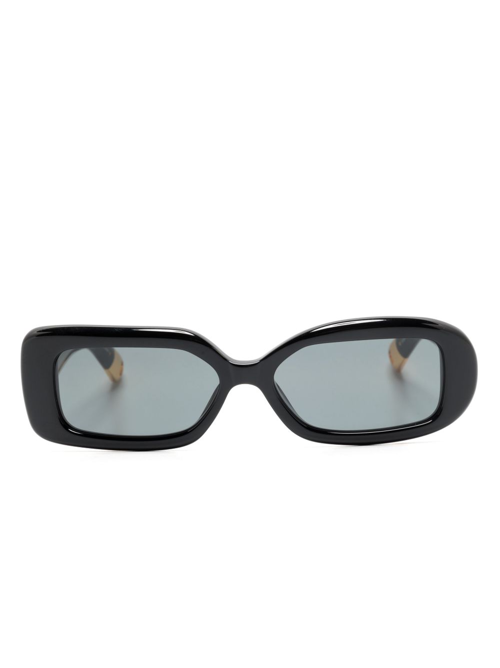 Jacquemus Les Lunettes Rond Carré 不对称镜框太阳眼镜 - 黑色