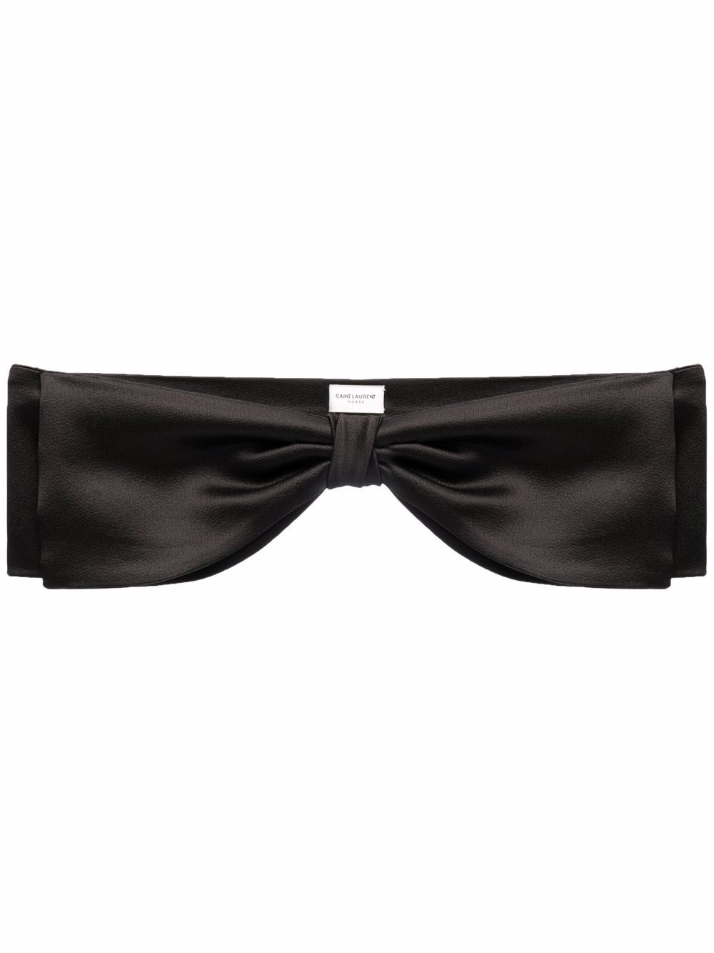 Saint Laurent 蝴蝶结细节腰带 - 黑色