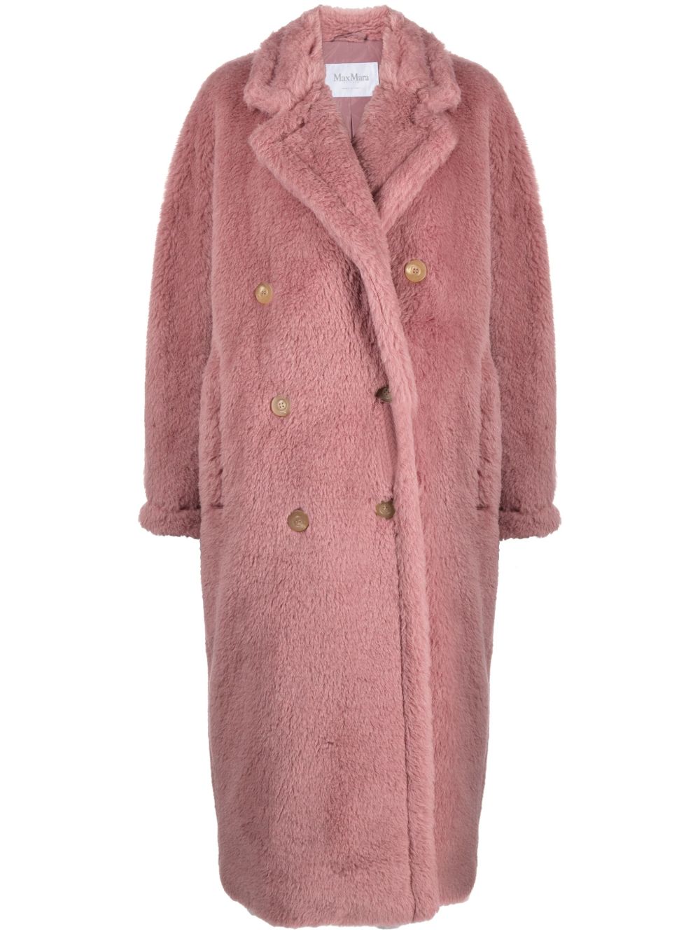 Max Mara 双排扣抓绒外套 - 粉色