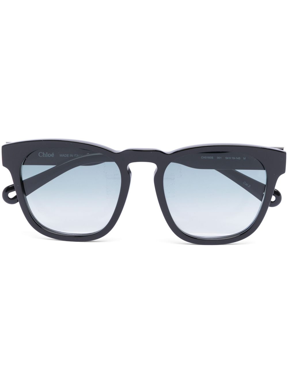 Chloé Eyewear Xena 圆框太阳眼镜 - 黑色