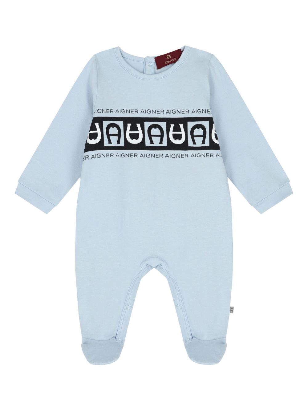 Aigner Kids logo印花睡衣 - 蓝色