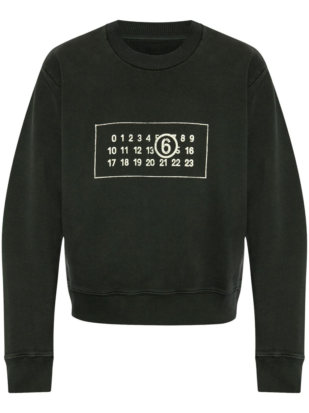 MM6 Maison Margiela 标志性数字棉卫衣 - 黑色