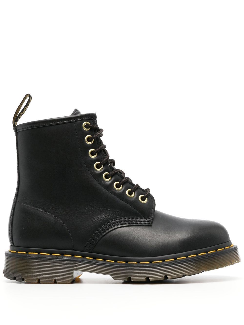 Dr. Martens 1460 系列滑顺皮质短靴 - 黑色