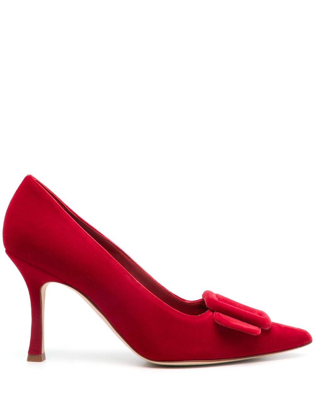 Manolo Blahnik Maysale 高跟鞋（9厘米） - 红色