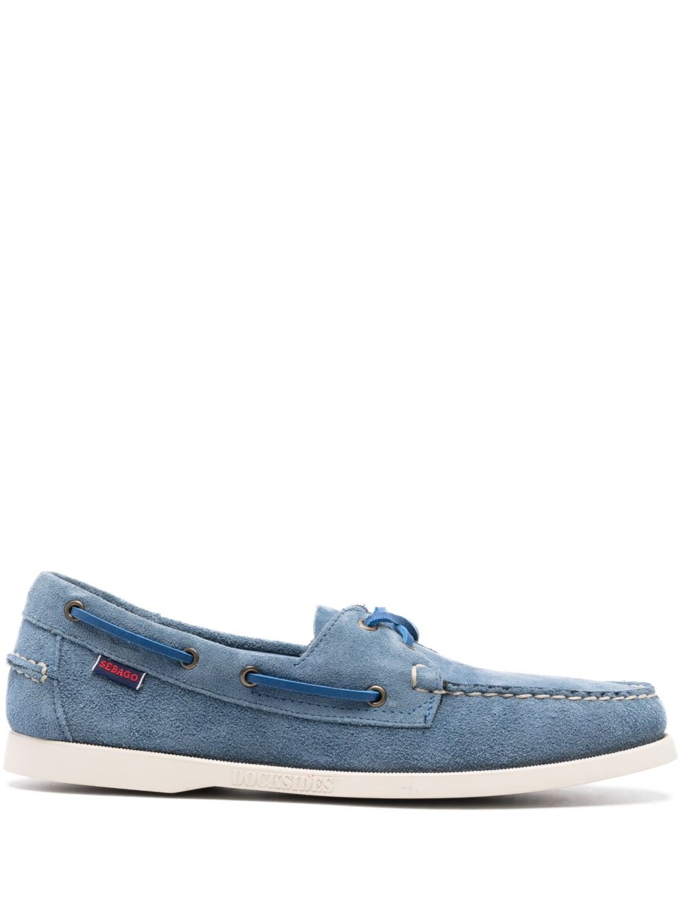 Sebago 绒面小牛皮经典帆船鞋 - 蓝色
