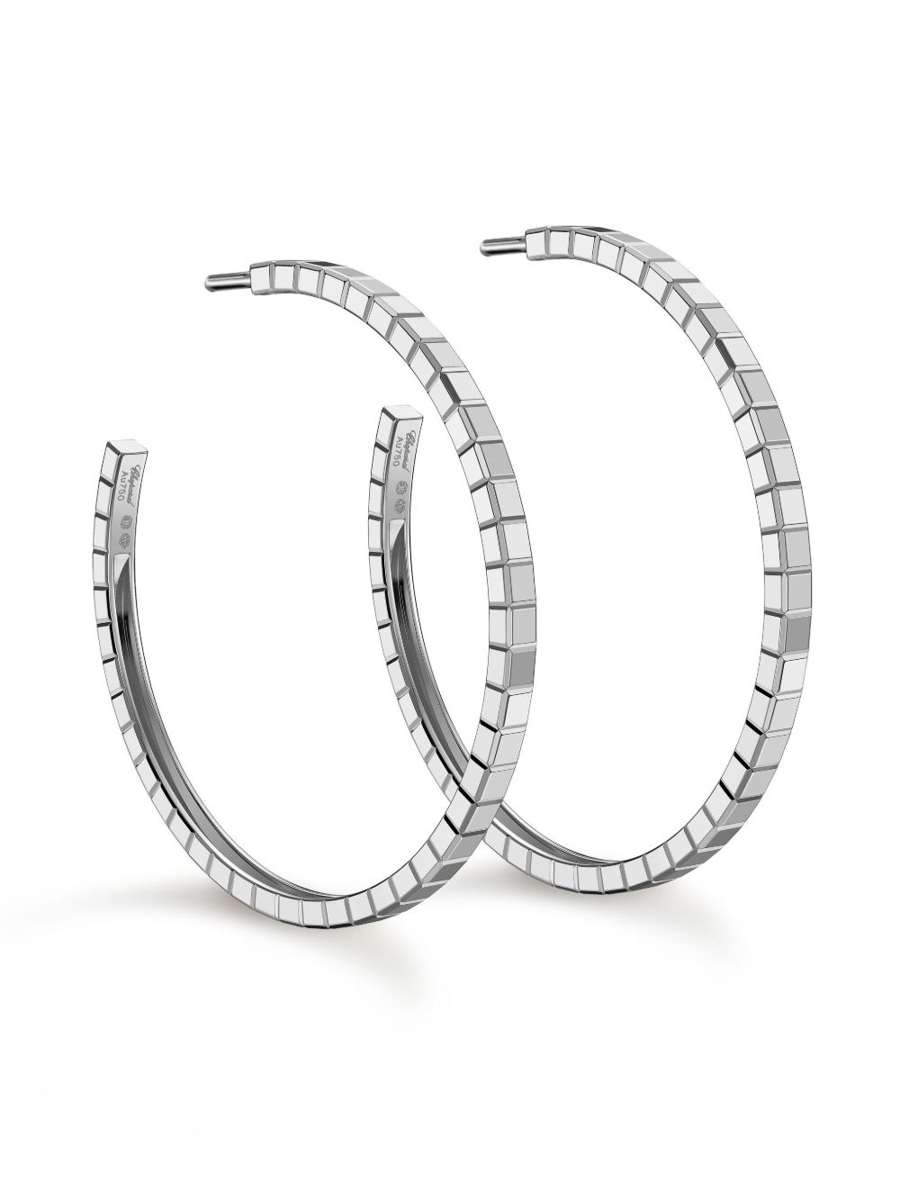 Chopard 18K白金 Ice Cube 耳环 - 白色