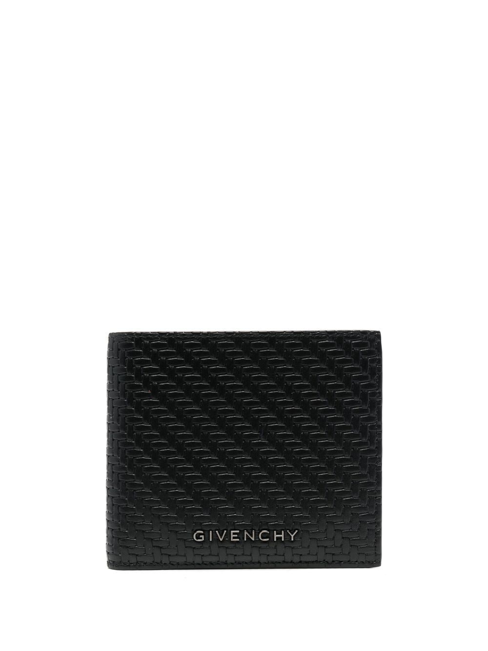 Givenchy 纹理皮质对折钱包 - 黑色