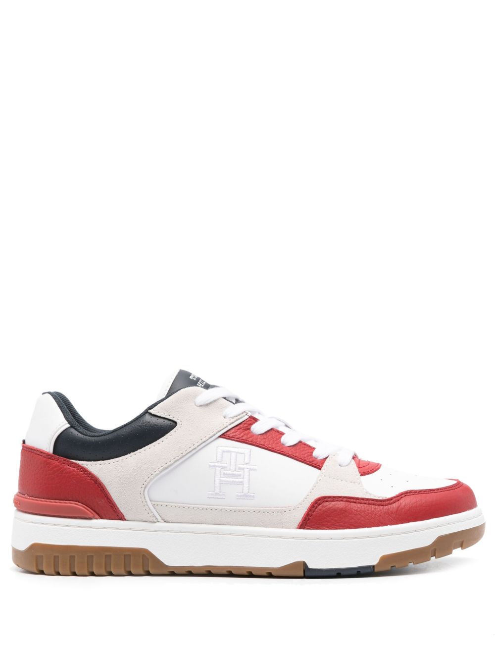 Tommy Hilfiger Basket Street Block 皮质运动鞋 - 白色