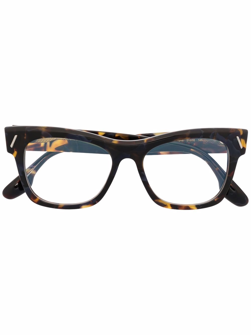 Victoria Beckham Eyewear 玳瑁纹镜框眼镜 - 褐色