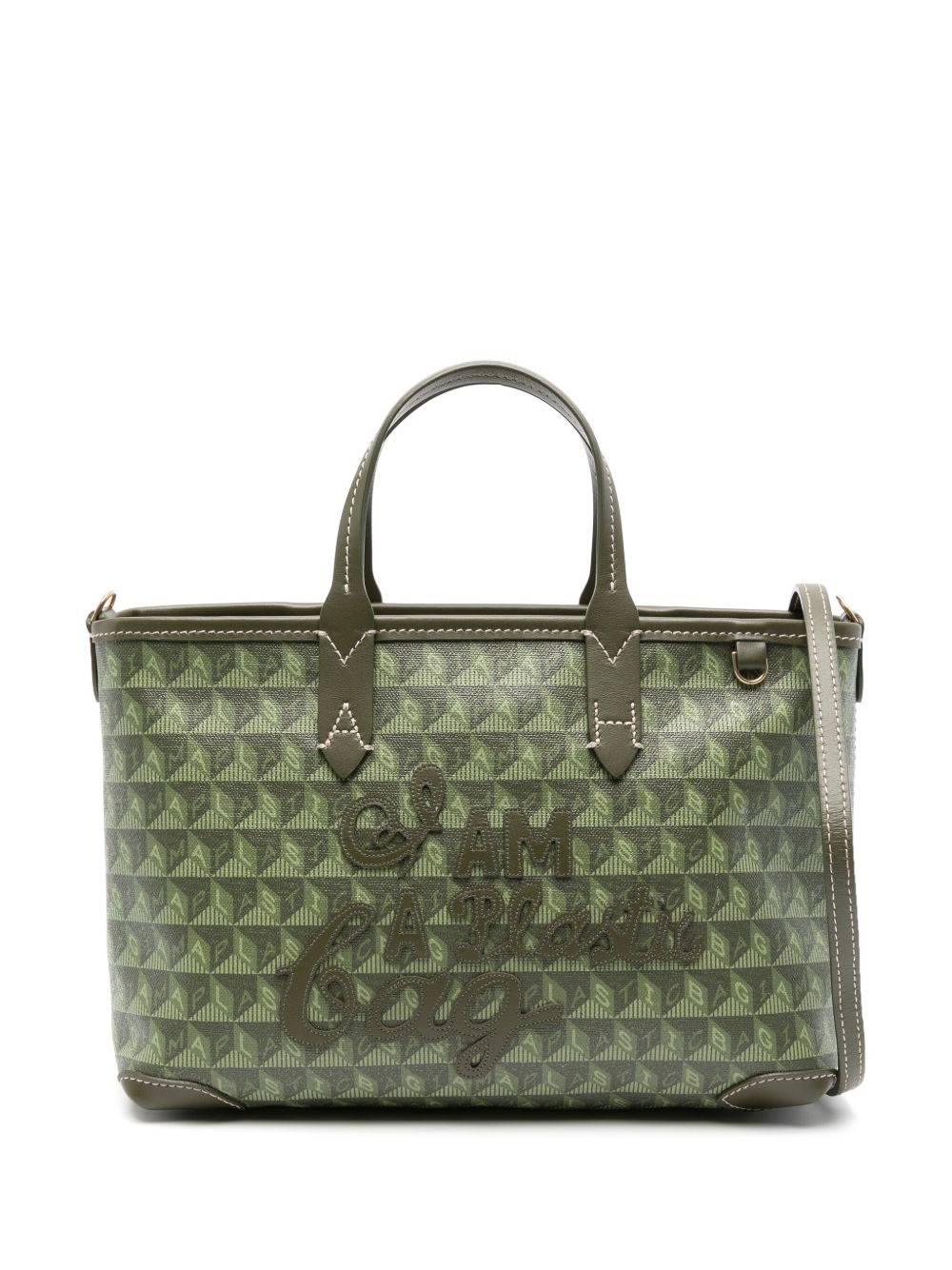 Anya Hindmarch I Am A Plastic Bag 斜挎包 - 绿色