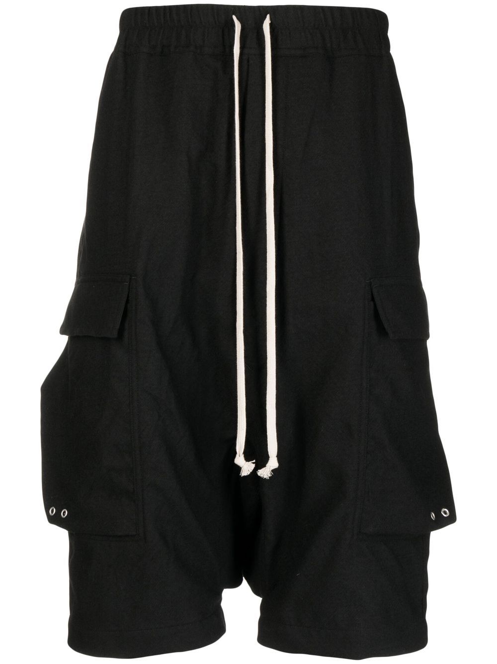 Rick Owens 抽绳低垮短裤 - 黑色