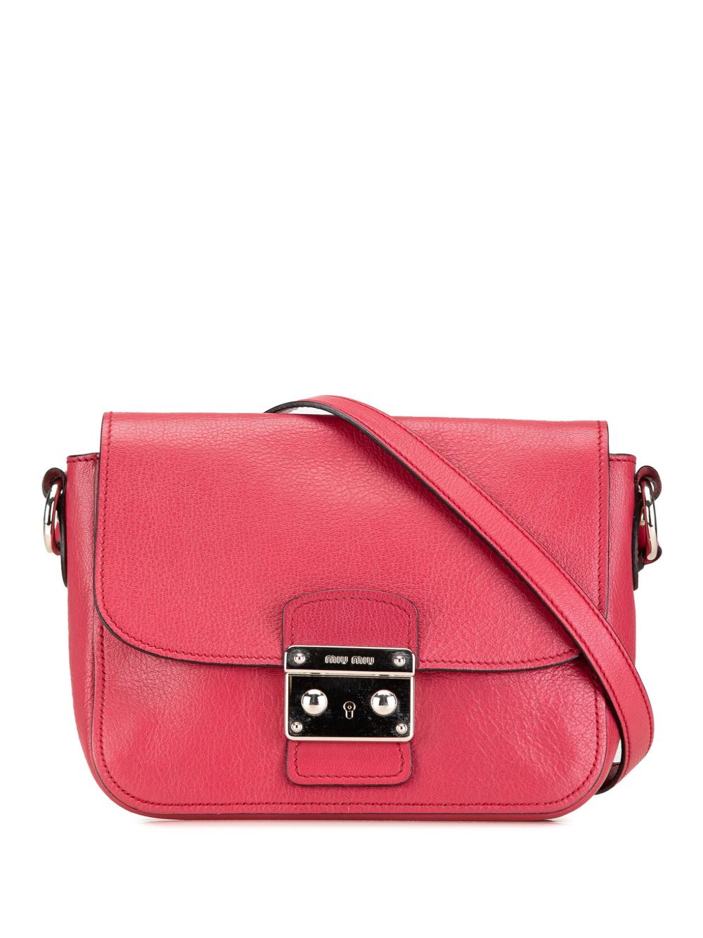 Miu Miu Pre-Owned 21st Century Leather Sound Lock crossbody bag - 粉色