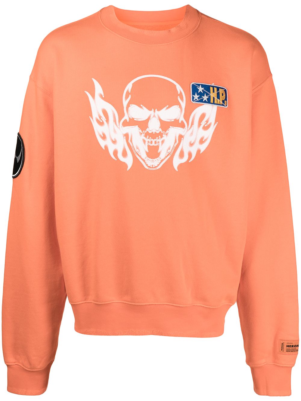 Heron Preston 骷髅头印花棉质卫衣 - 橘色