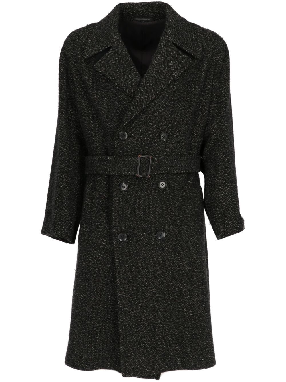 Yohji Yamamoto Pre-Owned 双排扣外套（1990年典藏款） - 黑色