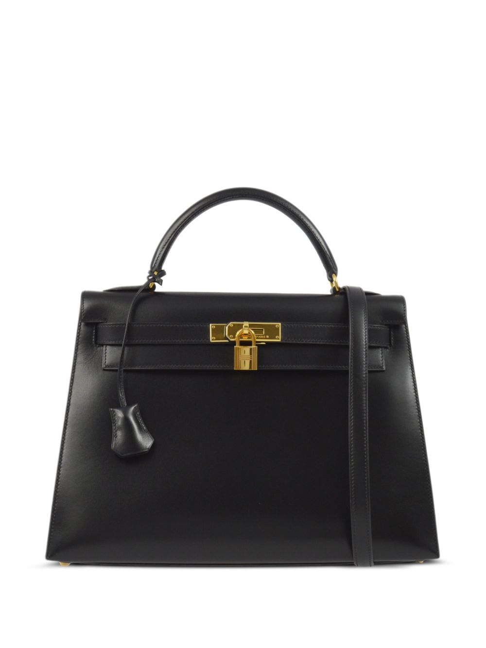 Hermès Pre-Owned Kelly 32 Sellier 两用手提包（1999年典藏款） - 黑色