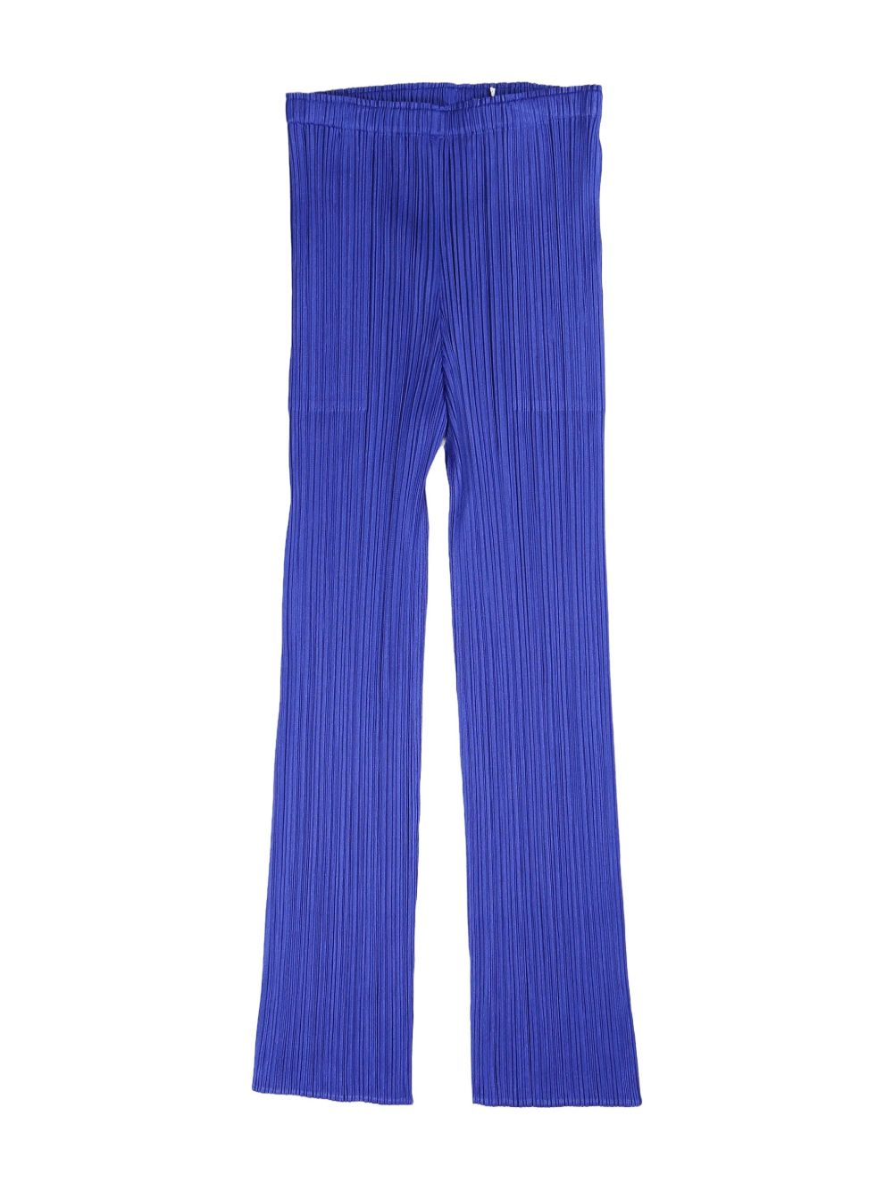 Pleats Please Issey Miyake fully-pleated flared trousers - 蓝色