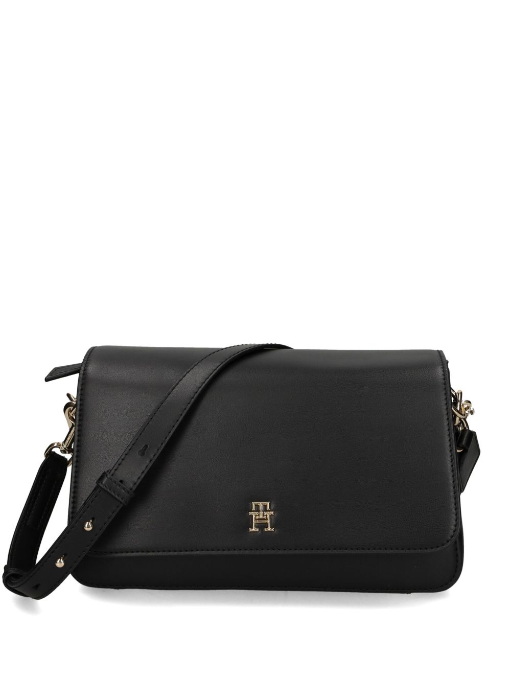 Tommy Hilfiger TH-logo标牌斜挎包 - 黑色